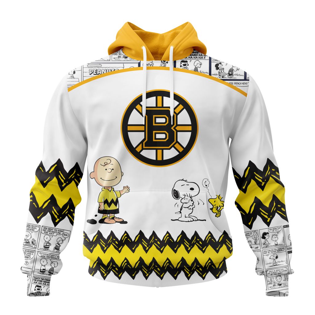 Customized Nhl Boston Bruins Special Snoopy Design Pullover Hoodie