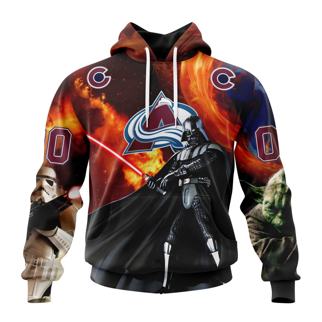 Customized Nhl Colorado Avalanche Specialized Darth Vader Star Wars Pullover Hoodie