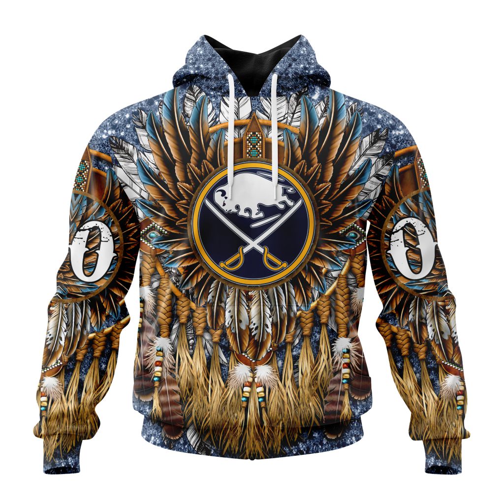 Customized Nhl Buffalo Sabres Special Native Costume Design Pullover Hoodie