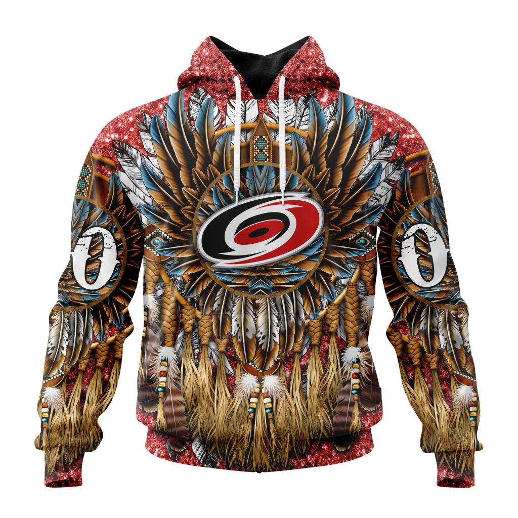 Customized Nhl Carolina Hurricanes Special Native Costume Design Pullover Hoodie