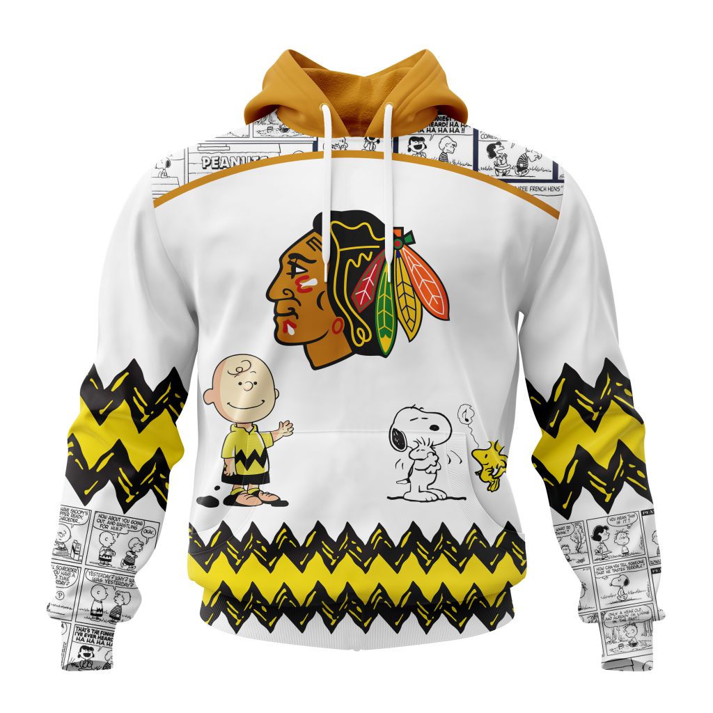 Customized Nhl Chicago Blackhawks Special Snoopy Design Pullover Hoodie