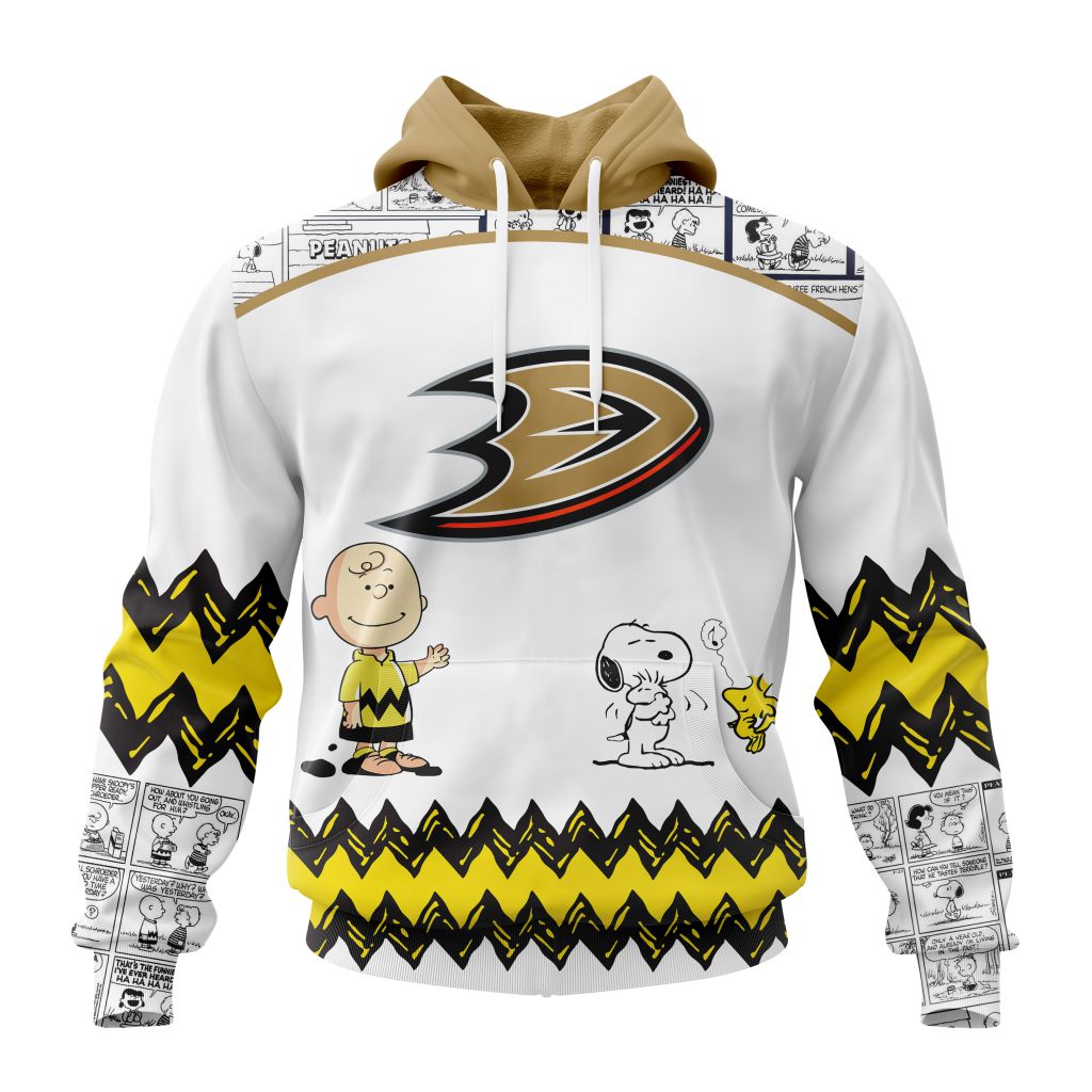 Customized Nhl Anaheim Ducks Special Snoopy Design Pullover Hoodie