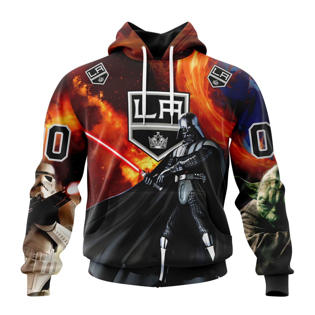 Customized Nhl Los Angeles Kings Specialized Darth Vader Star Wars Pullover Hoodie