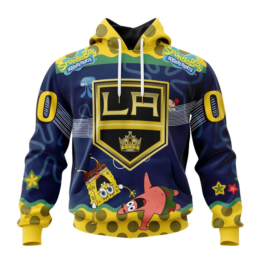 Customized Nhl Los Angeles Kings Specialized Jersey With Spongebob Pullover Hoodie