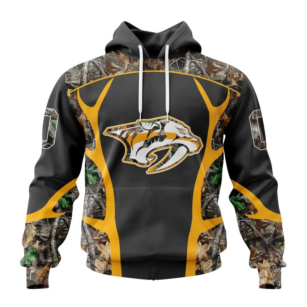 Customized Nhl Nashville Predators Special Camo Hunting Design Hoodie