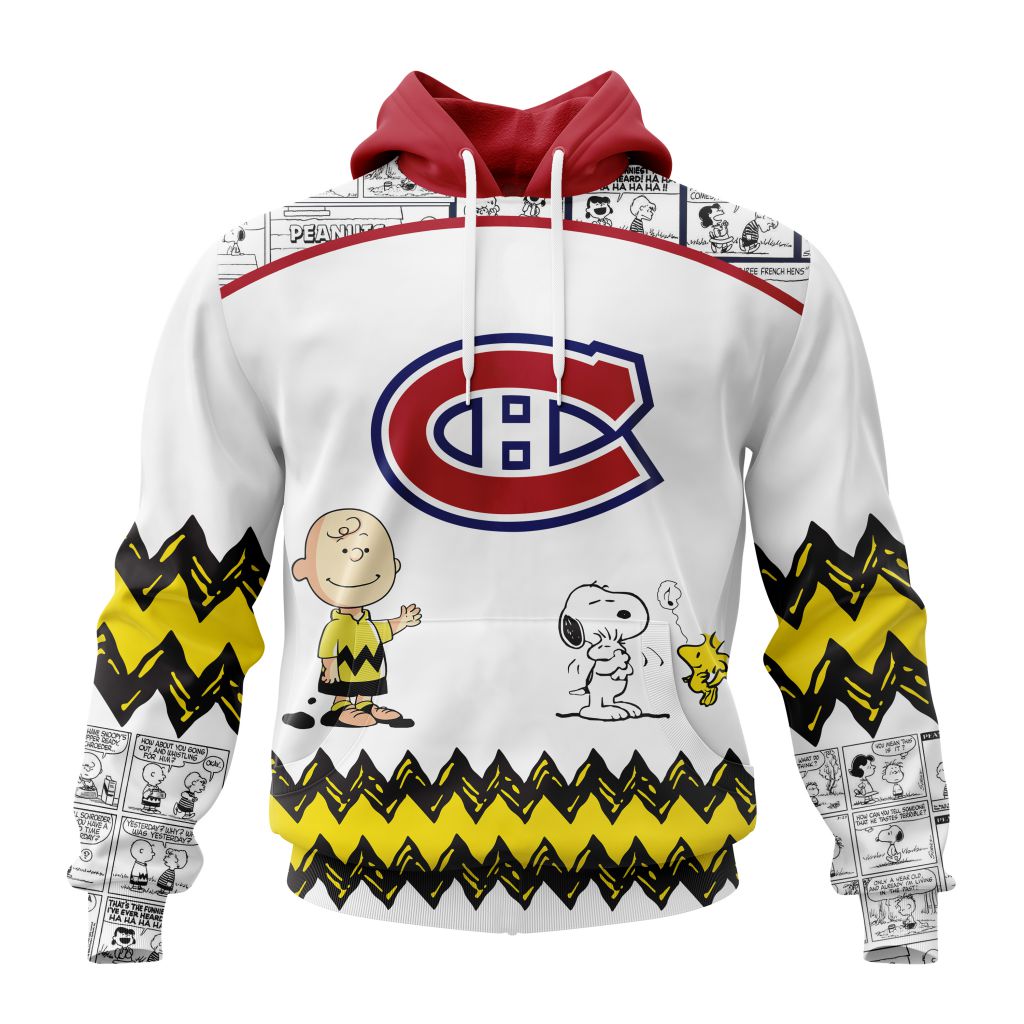 Customized Nhl Montreal Canadiens Special Snoopy Design Pullover Hoodie