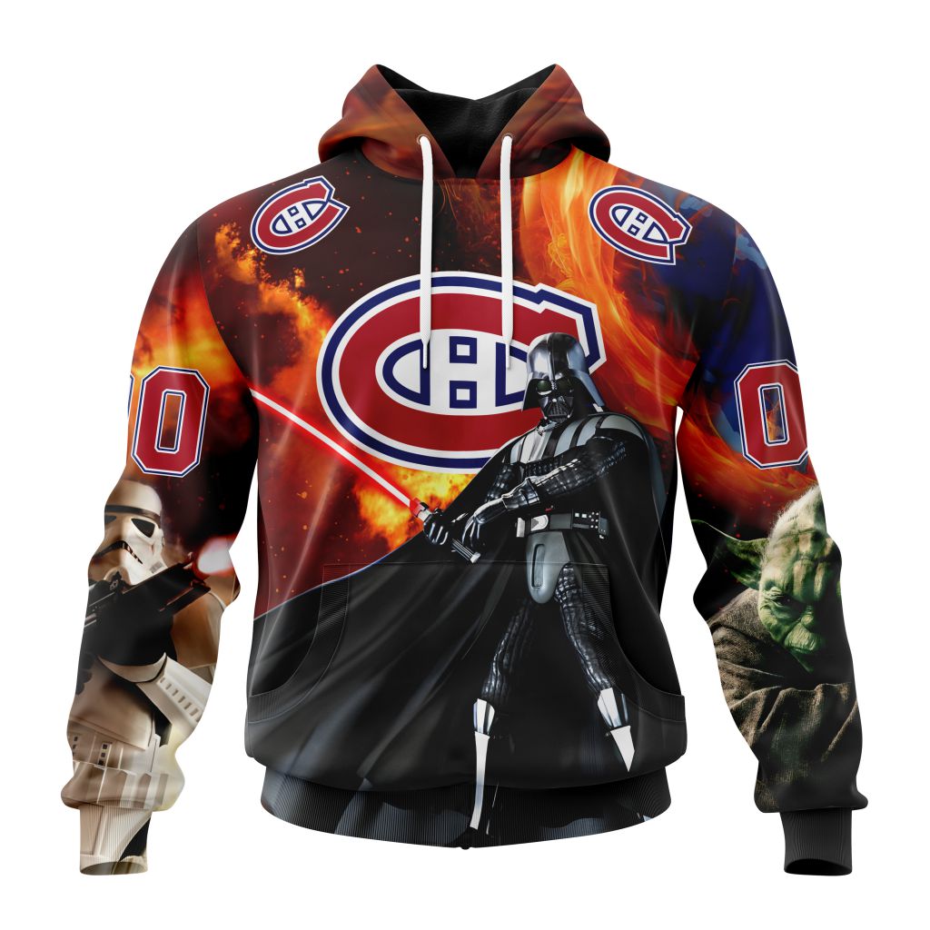 Customized Nhl Montreal Canadiens Specialized Darth Vader Star Wars Pullover Hoodie