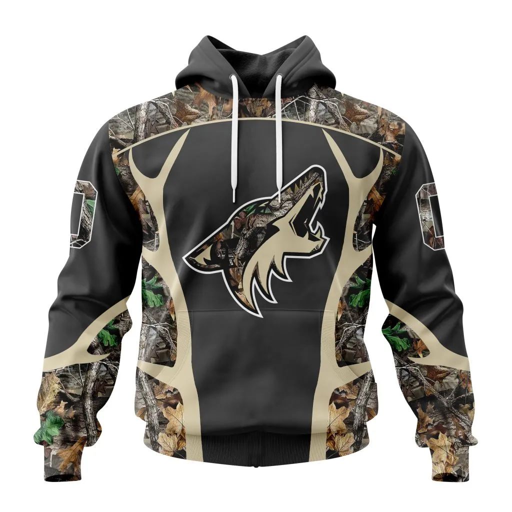 Customized Nhl Arizona Coyotes Special Camo Hunting Design Hoodie