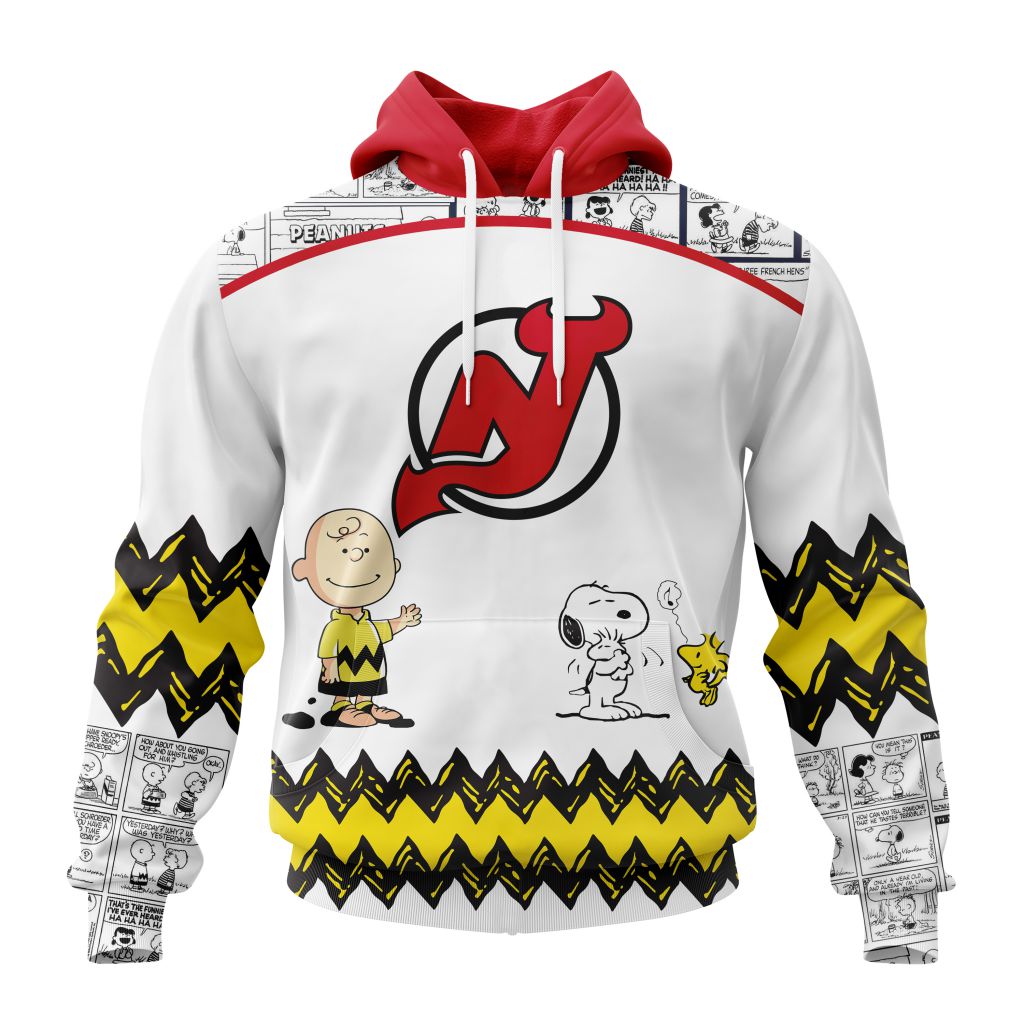 Customized Nhl New Jersey Devils Special Snoopy Design Pullover Hoodie