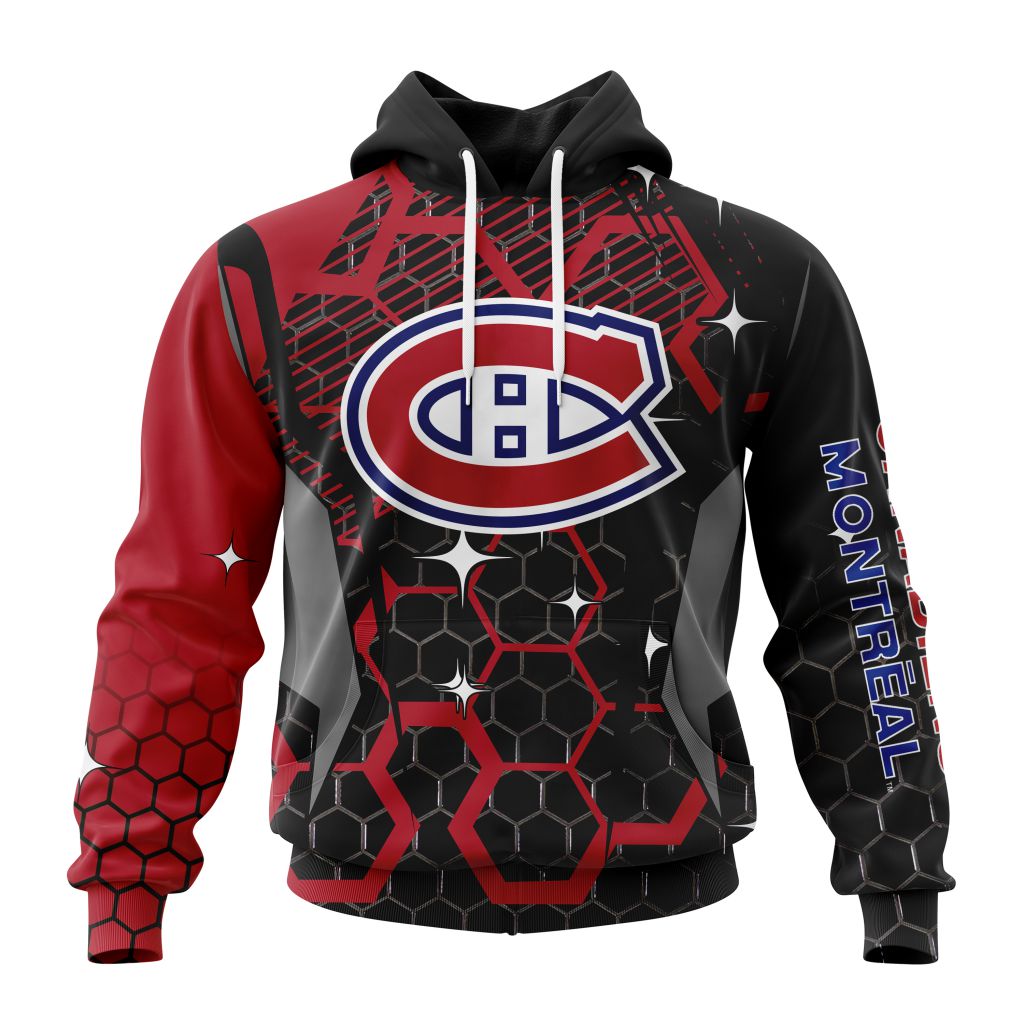 Customized Nhl Montreal Canadiens Specialized Design With Motocross Style Pullover Hoodie