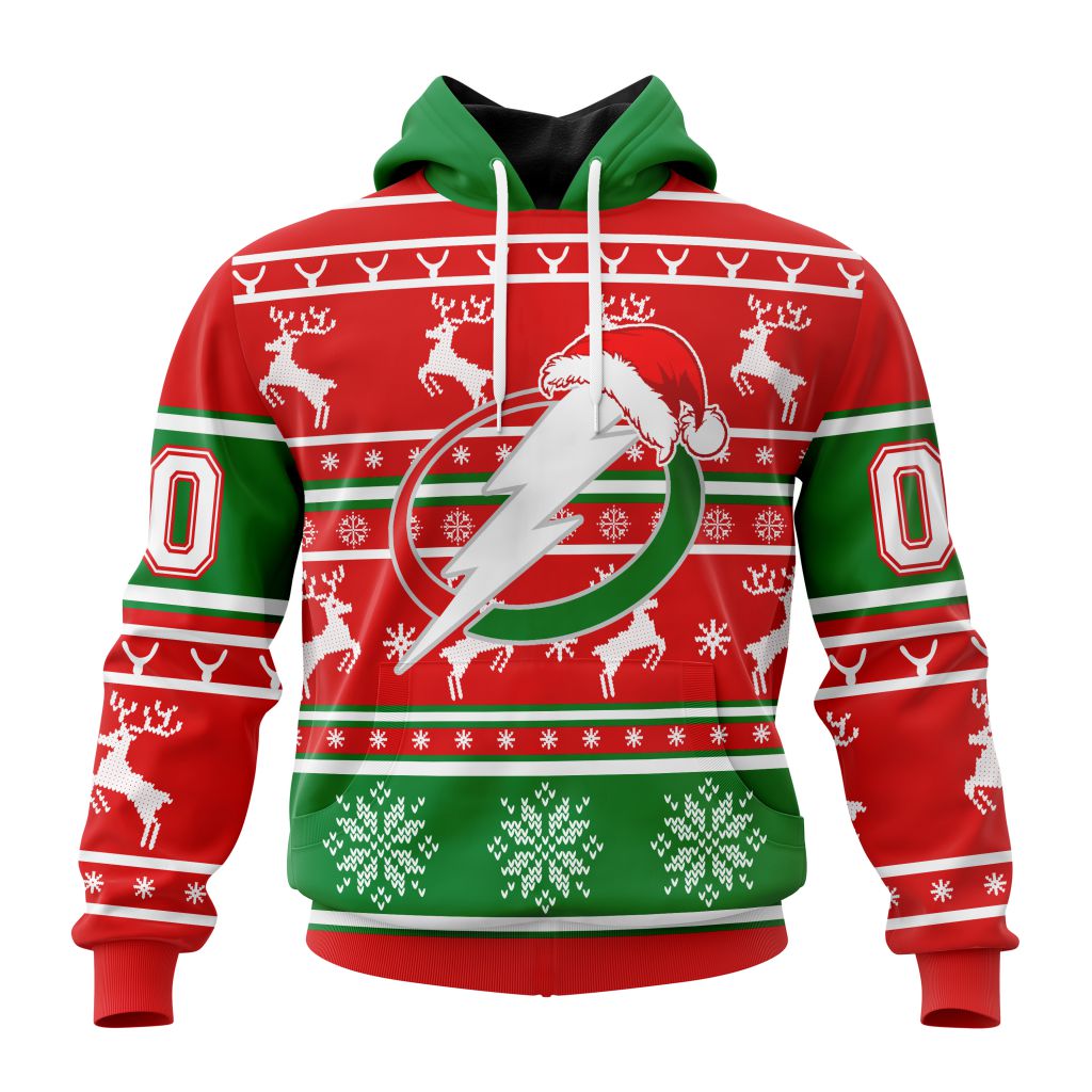 Custom Nhl Tampa Bay Lightning Specialized Christmas Is Coming Santa Claus Pullover Hoodie