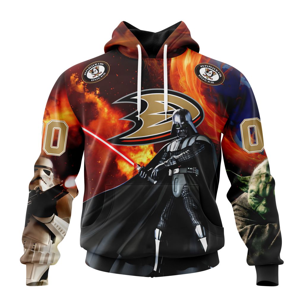 Customized Nhl Anaheim Ducks Specialized Darth Vader Star Wars Pullover Hoodie
