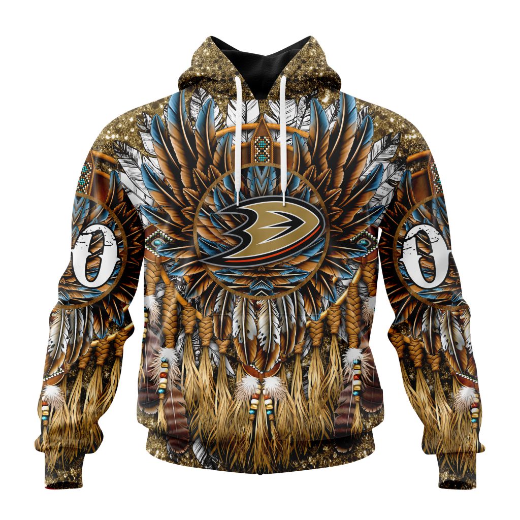 Customized Nhl Anaheim Ducks Special Native Costume Design Pullover Hoodie