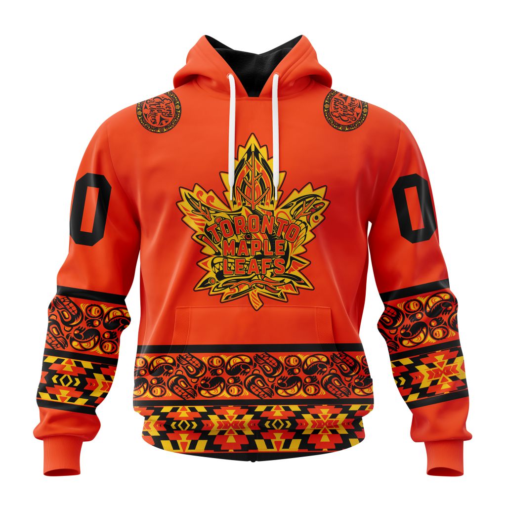 Custom Nhl Toronto Maple Leafs Specialized National Day For Truth And Reconciliation Pullover Hoodie
