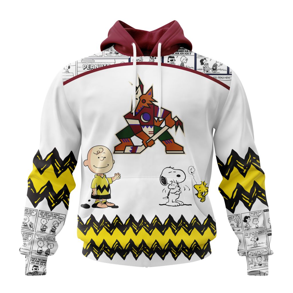 Customized Nhl Arizona Coyotes Special Snoopy Design Pullover Hoodie
