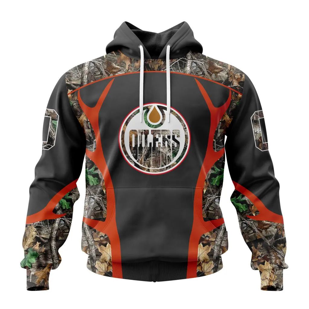 Customized Nhl Edmonton Oilers Special Camo Hunting Design Hoodie