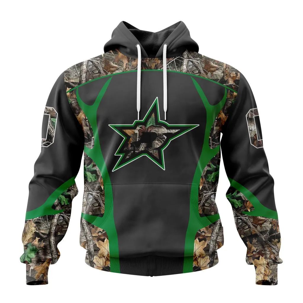Customized Nhl Dallas Stars Special Camo Hunting Design Hoodie