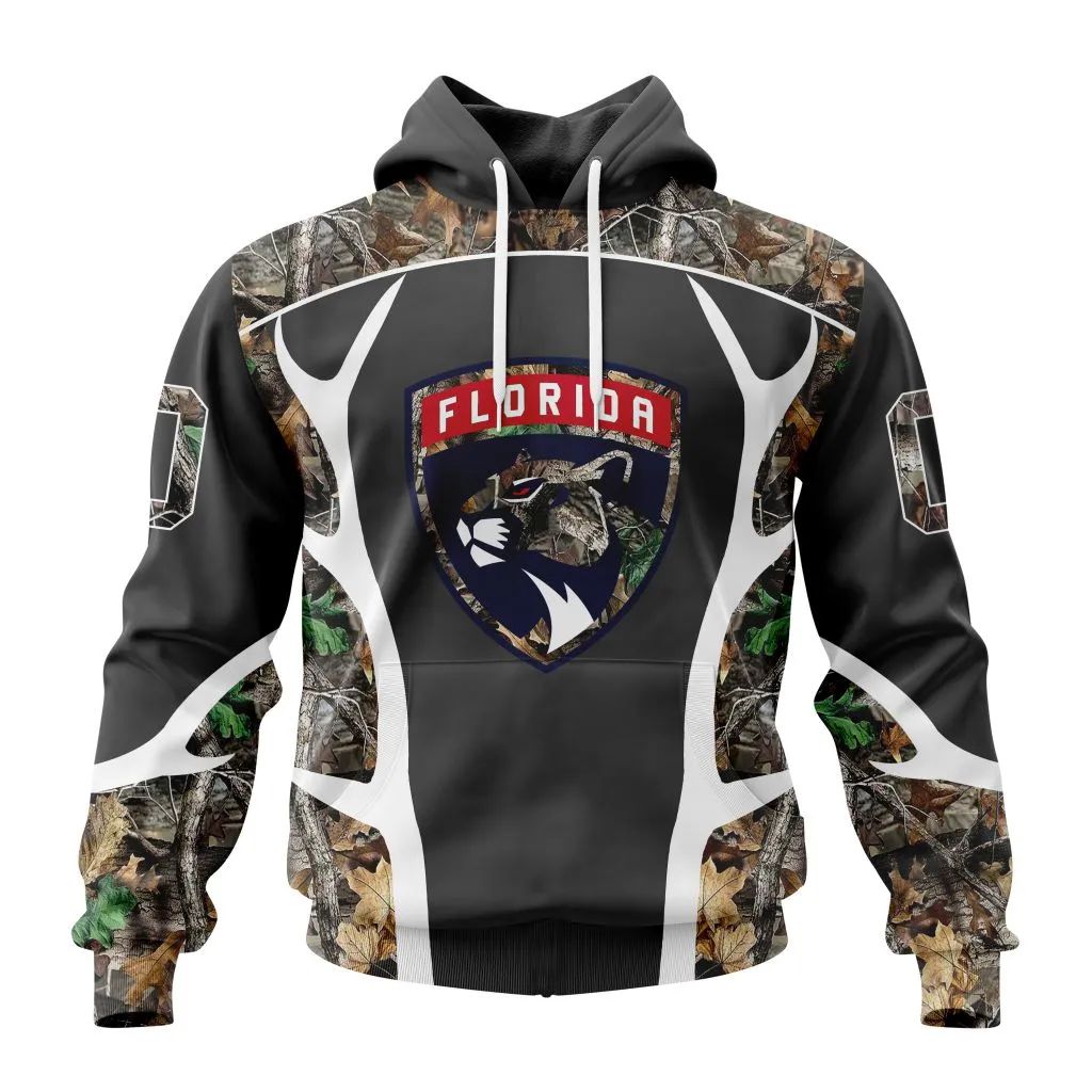 Customized Nhl Florida Panthers Special Camo Hunting Design Hoodie