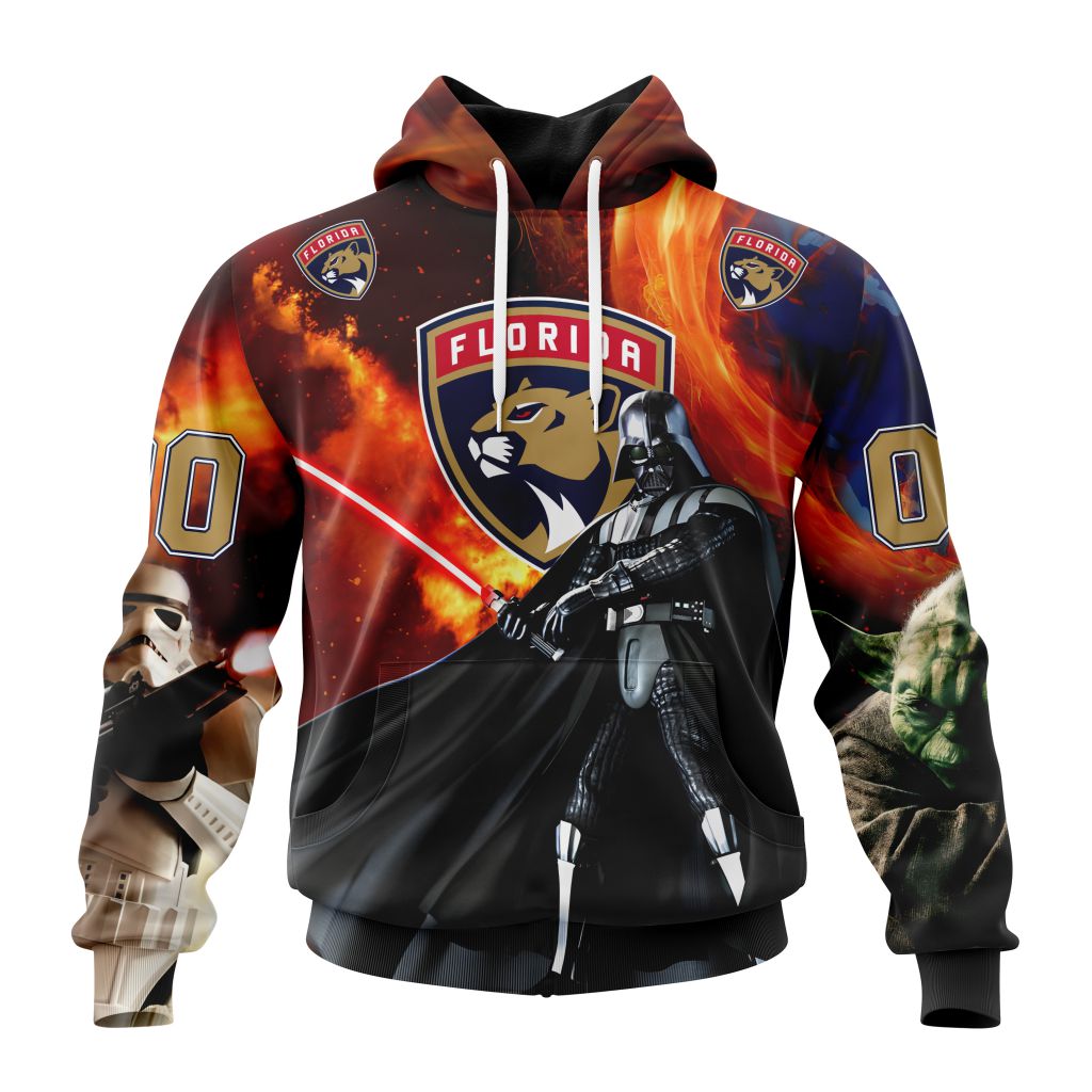 Customized Nhl Florida Panthers Specialized Darth Vader Star Wars Pullover Hoodie