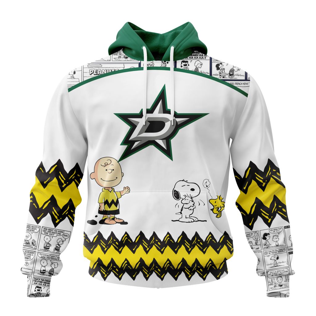 Customized Nhl Dallas Stars Special Snoopy Design Pullover Hoodie