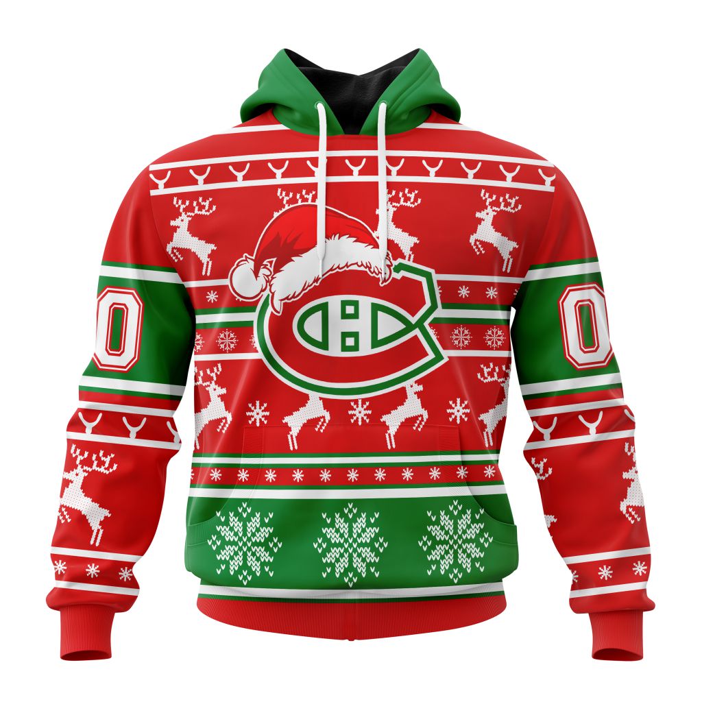 Custom Nhl Montreal Canadiens Specialized Christmas Is Coming Santa Claus Pullover Hoodie