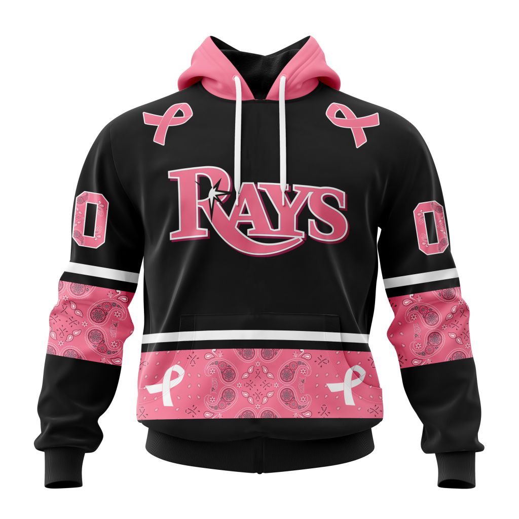 Tampa Bay Rays Specialized Design In Classic Style With Paisley In October We Wear Pink Breast Cancer Pullover Hoodie
