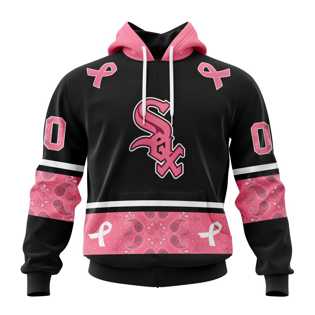 Chicago White Sox Specialized Design In Classic Style With Paisley In October We Wear Pink Breast Cancer Pullover Hoodie