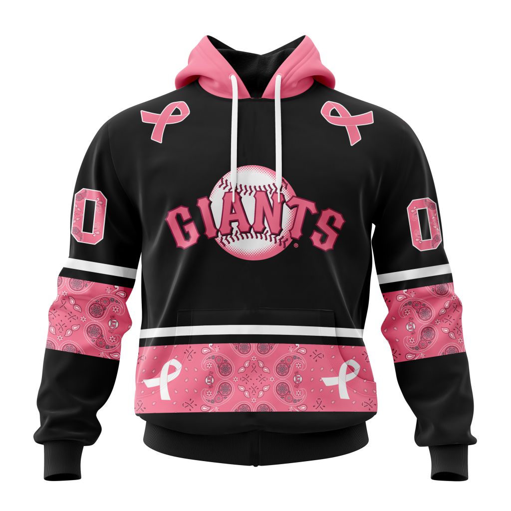 San Francisco Giants Specialized Design In Classic Style With Paisley In October We Wear Pink Breast Cancer Pullover Hoodie