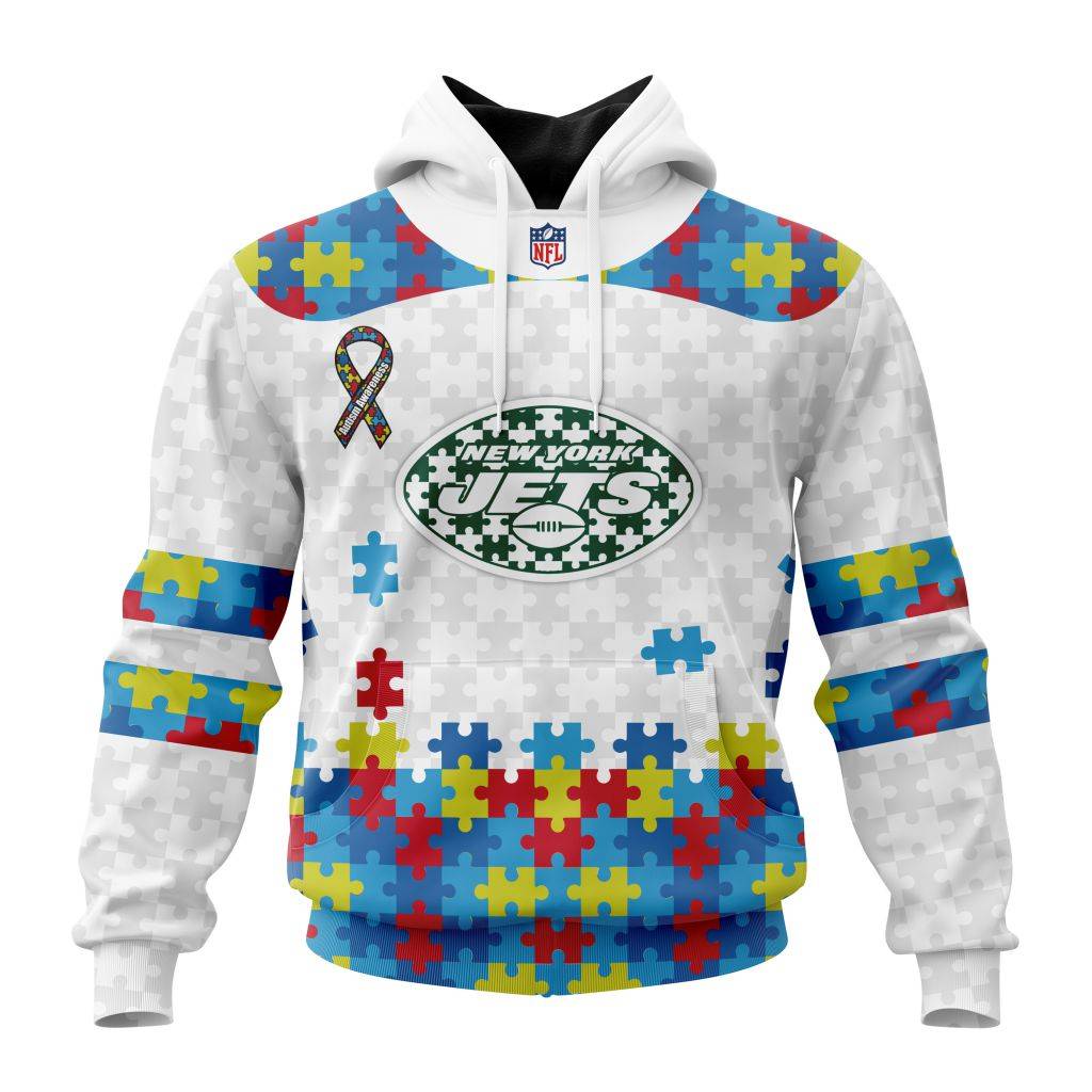Personalized Nfl New York Jets Autism Awareness Design Hoodie