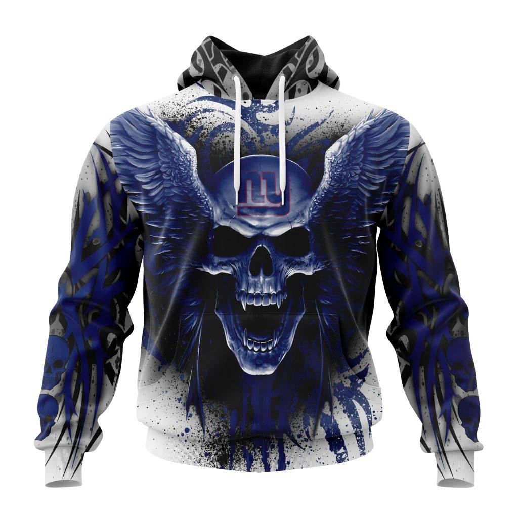 Personalized Nfl New York Giants Special Kits With Skull Art Hoodie