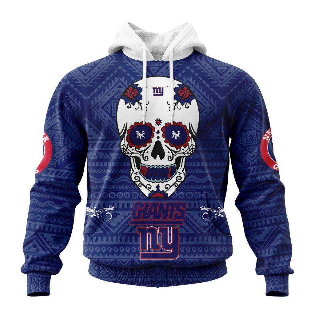 Personalized Nfl New York Giants Specialized Kits For Dia De Muertos Hoodie