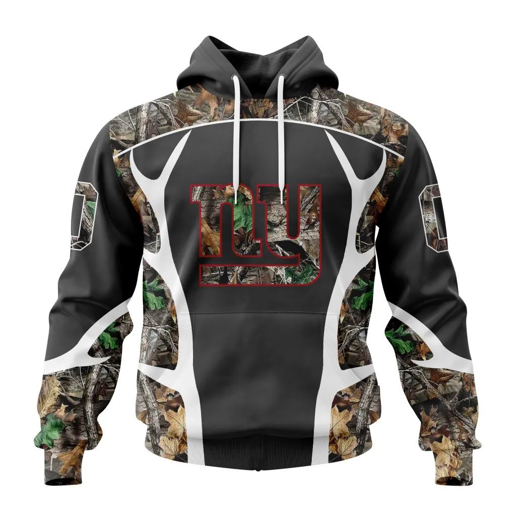 Personalized Nfl New York Giants Camo Hunting Design Hoodie