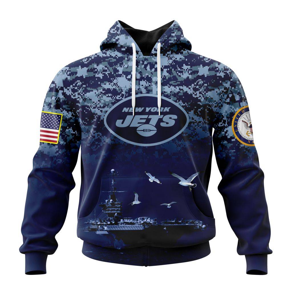 Personalized Nfl New York Jets Honor Us Navy Veterans Hoodie
