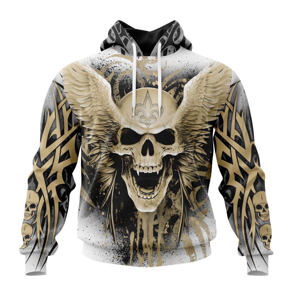 Personalized Nfl New Orleans Saints Special Kits With Skull Art Hoodie