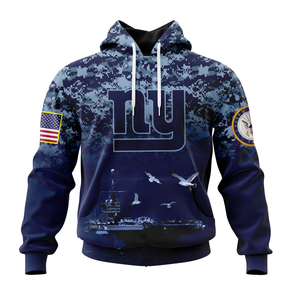 Personalized Nfl New York Giants Honor Us Navy Veterans Hoodie