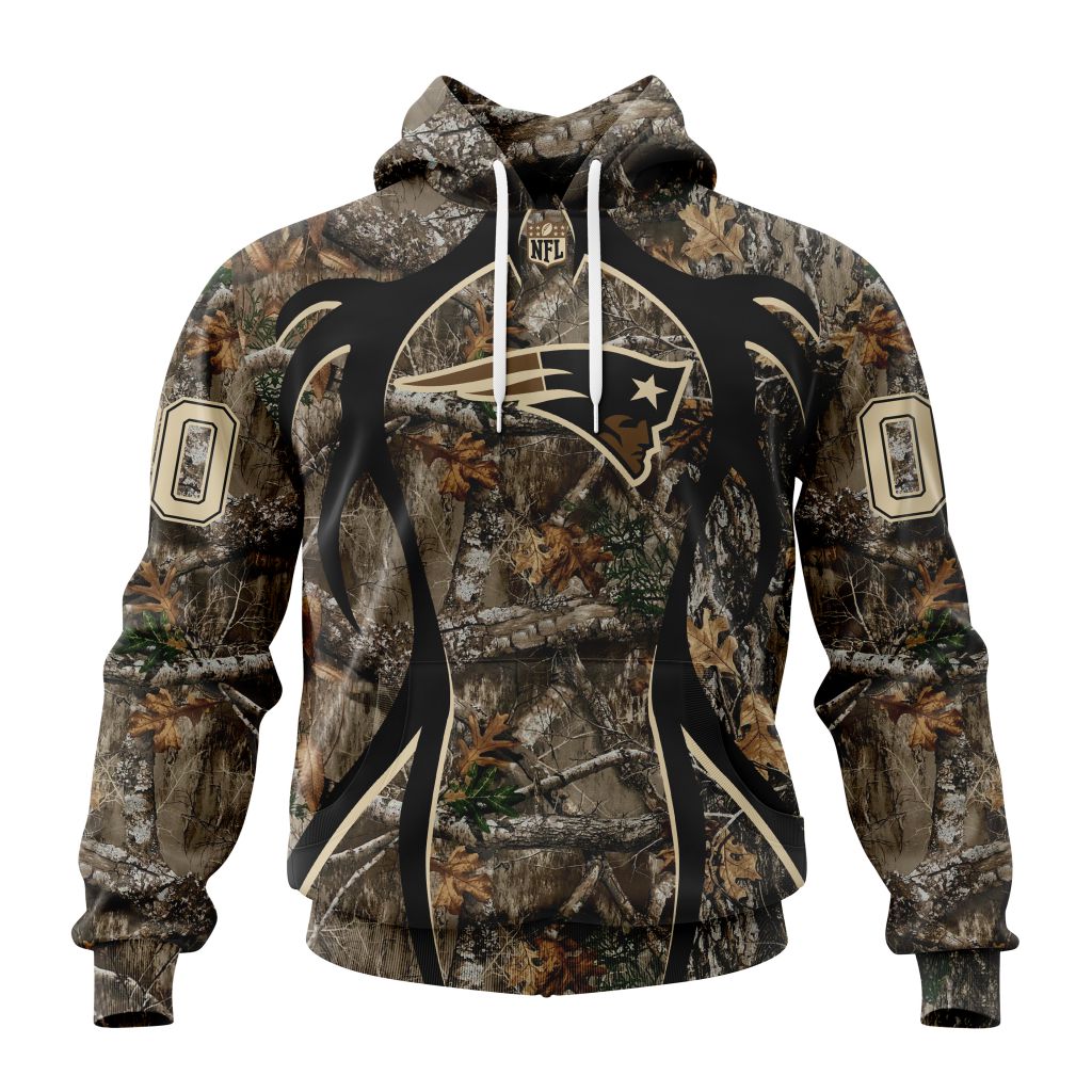 Personalized Nfl New England Patriots Special Hunting Camo Hoodie