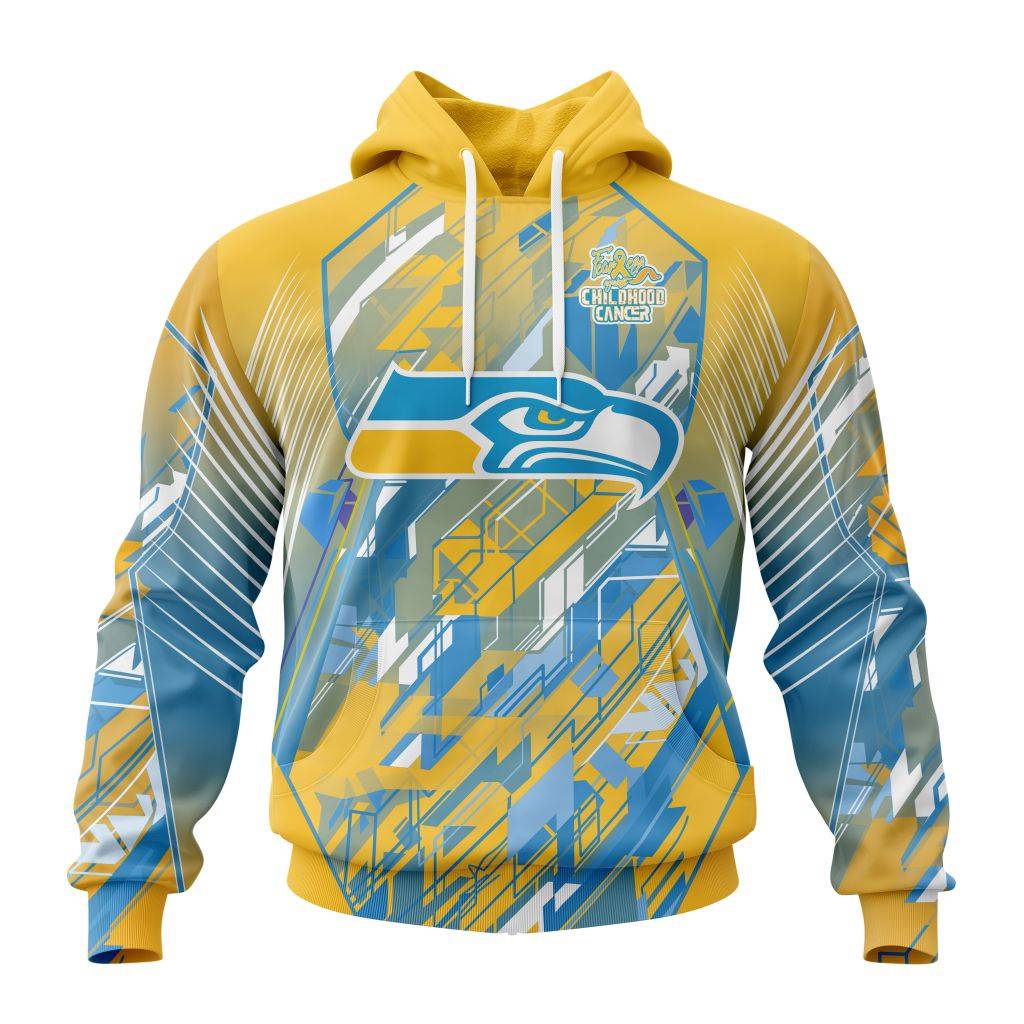Personalized Nfl Seattle Seahawks Fearless Against Childhood Cancers Hoodie