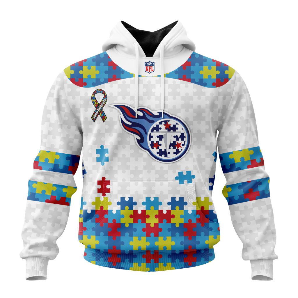 Personalized Nfl Tennessee Titans Autism Awareness Design Hoodie