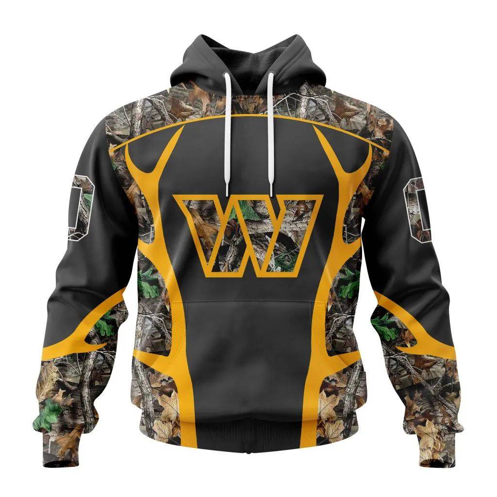 Personalized Nfl Washington Commanders Camo Hunting Design Hoodie