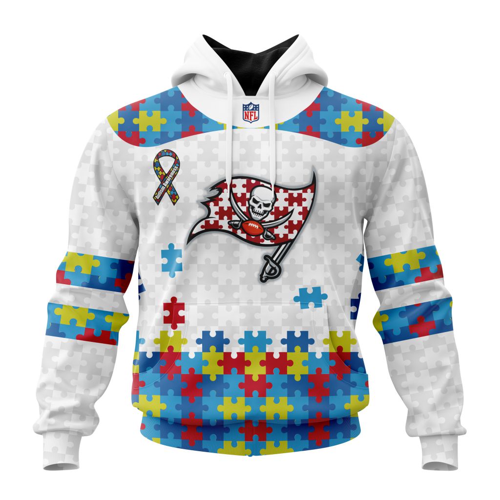 Personalized Nfl Tampa Bay Buccaneers Autism Awareness Design Hoodie