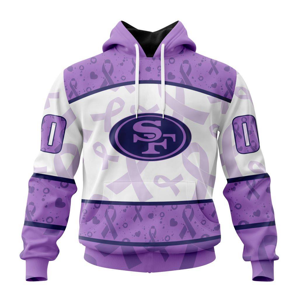 Personalized Nfl San Francisco 49Ers Special Lavender Fights Cancer Hoodie
