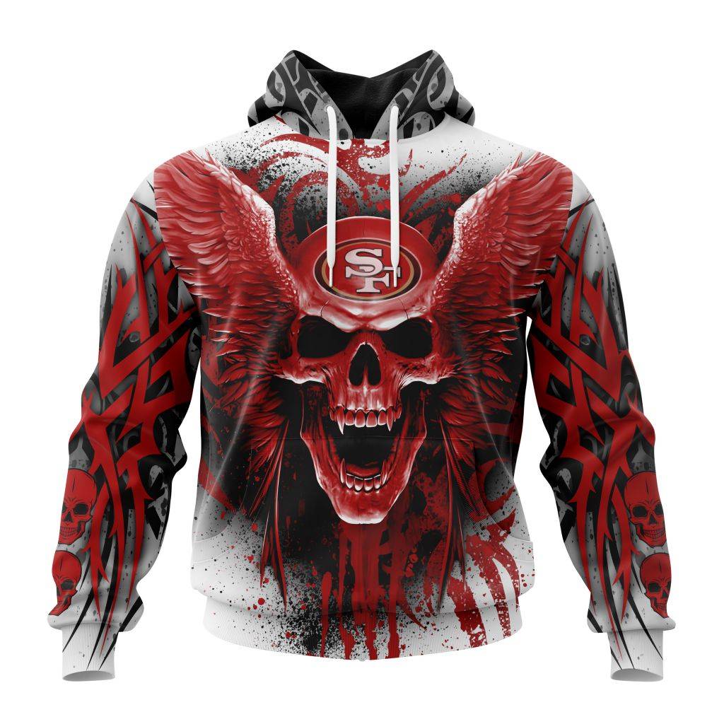 Personalized Nfl San Francisco 49Ers Special Kits With Skull Art Hoodie