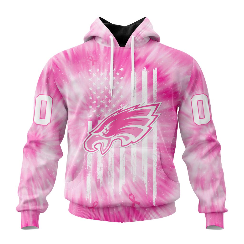 Personalized Nfl Philadelphia Eagles Special Pink Tie-Dye Hoodie