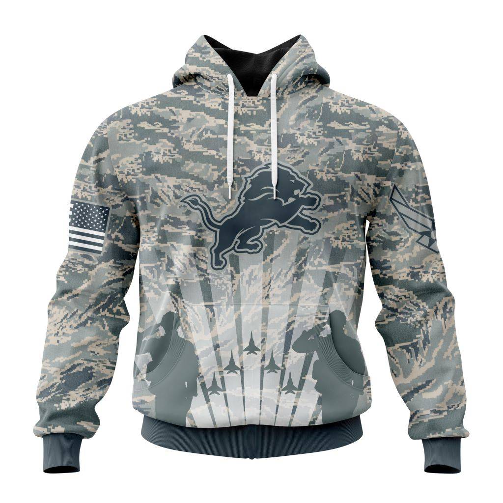 Personalized Nfl Detroit Lions Honor Us Air Force Veterans Hoodie