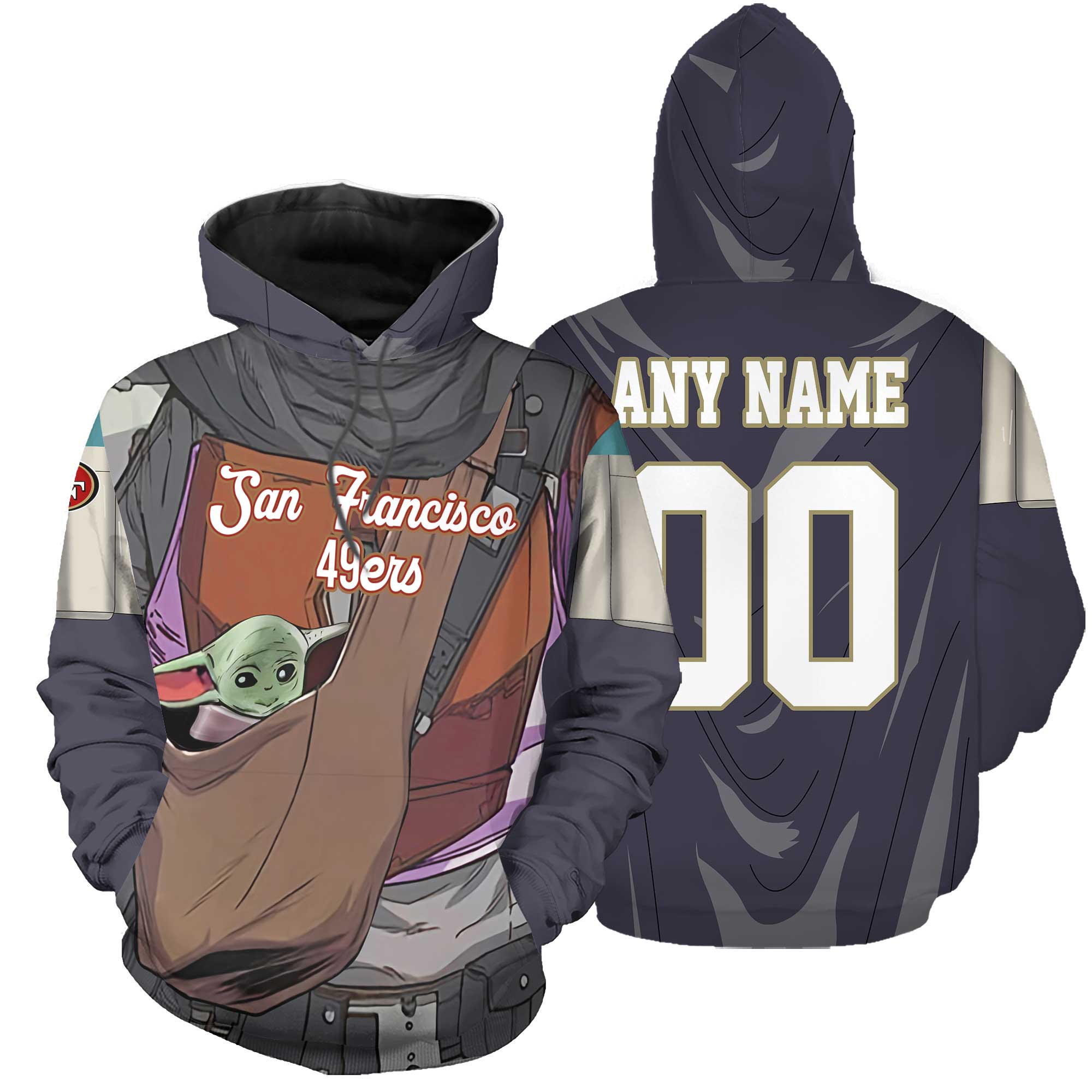 Personalized Nfl San Francisco 49Ers Specialized Mandalorian And Baby Yoda Hoodie