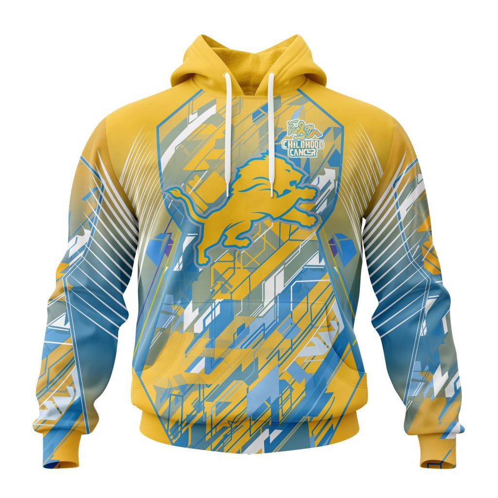 Personalized Nfl Detroit Lions Fearless Against Childhood Cancers Hoodie
