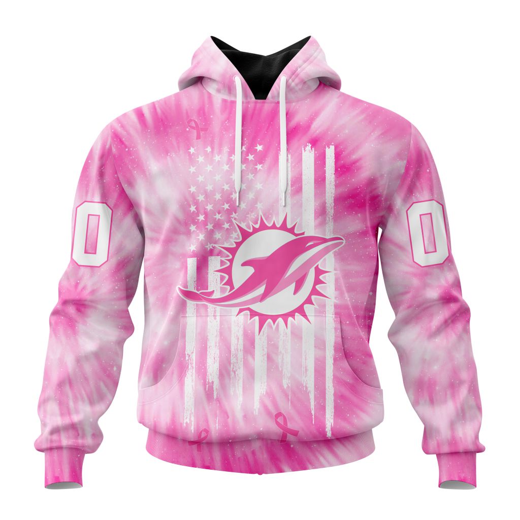 Personalized Nfl Miami Dolphins Special Pink Tie-Dye Hoodie