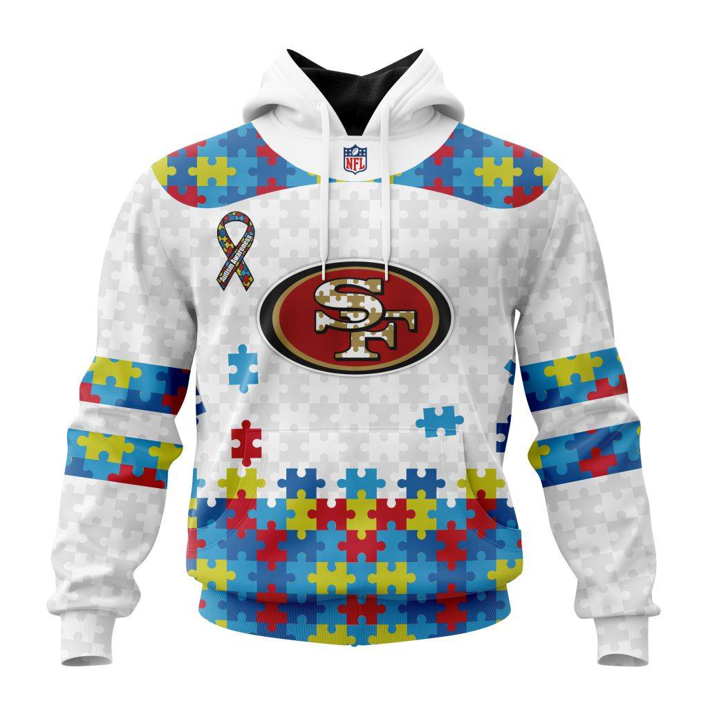 Personalized Nfl San Francisco 49Ers Autism Awareness Design Hoodie