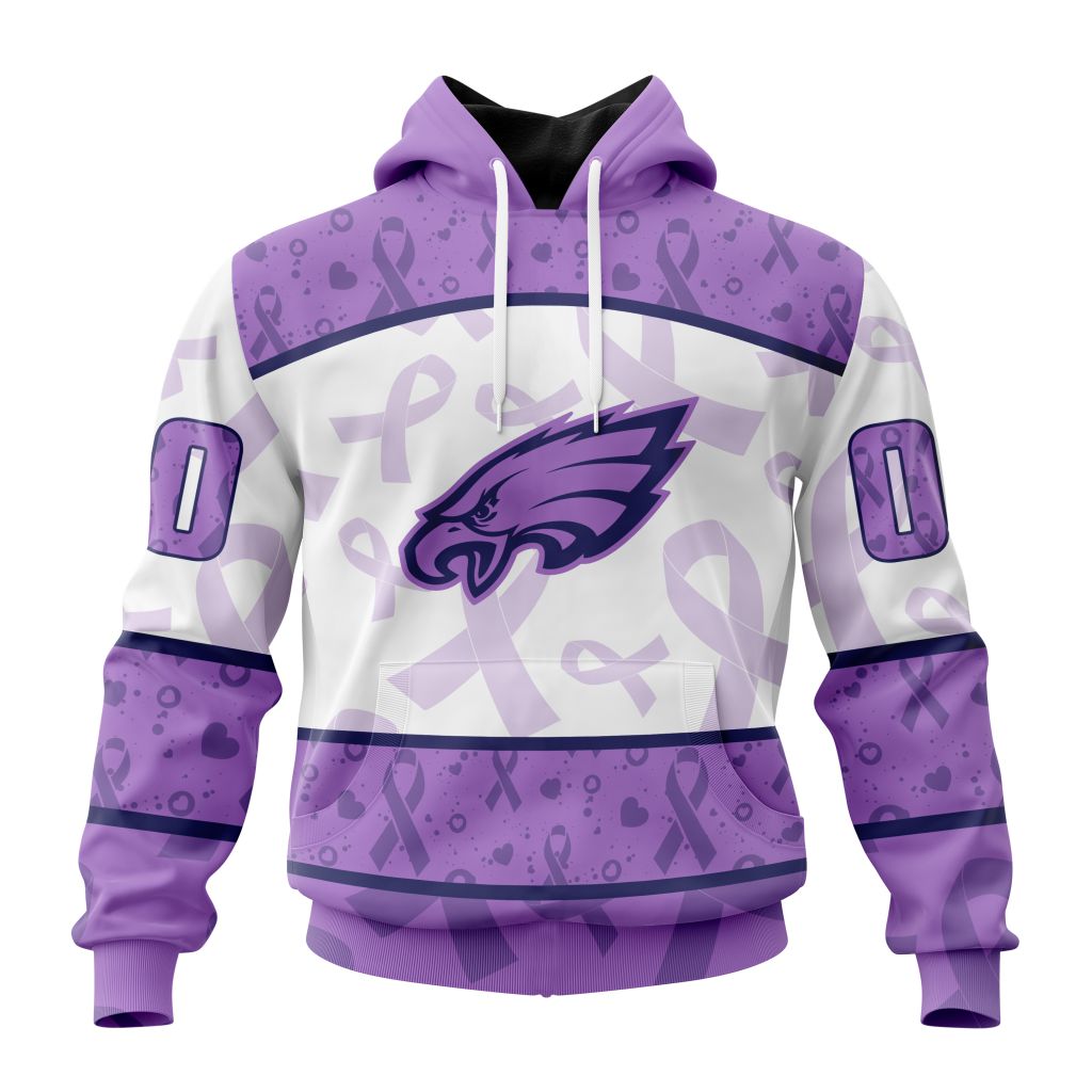 Personalized Nfl Philadelphia Eagles Special Lavender Fights Cancer Hoodie
