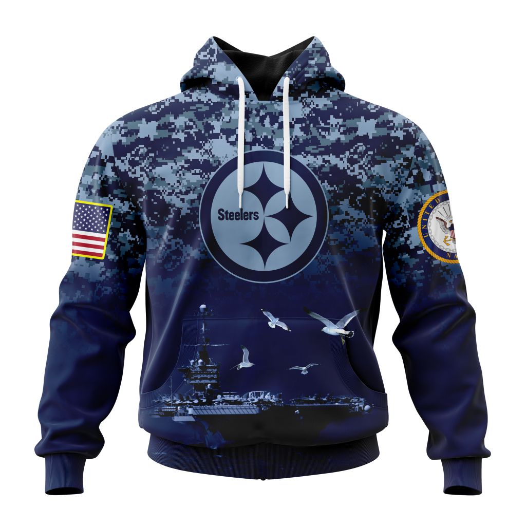 Personalized Nfl Pittsburgh Steelers Honor Us Navy Veterans Hoodie